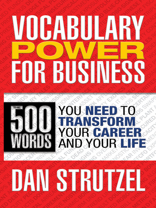 Title details for Vocabulary Power for Business by Dan Strutzel - Available